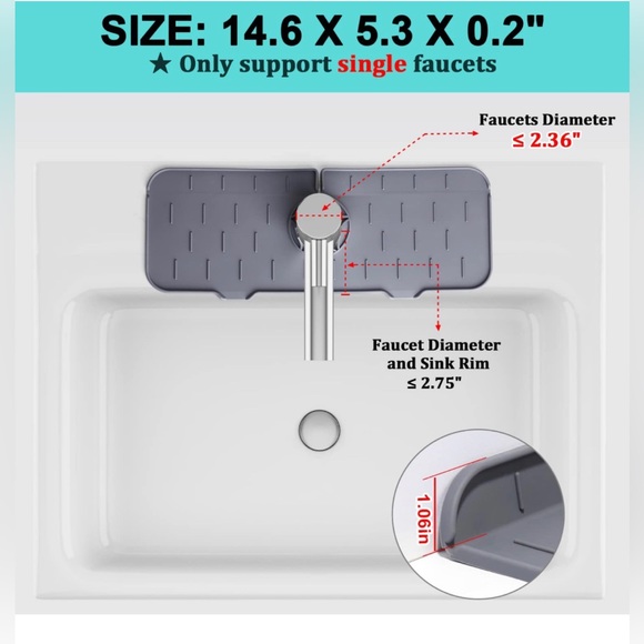 New! Sink Splash Mat - Picture 3 of 4